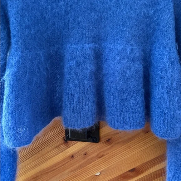 Loewe Mohair Polo Sweater Blue Size S - Picture 2 of 15